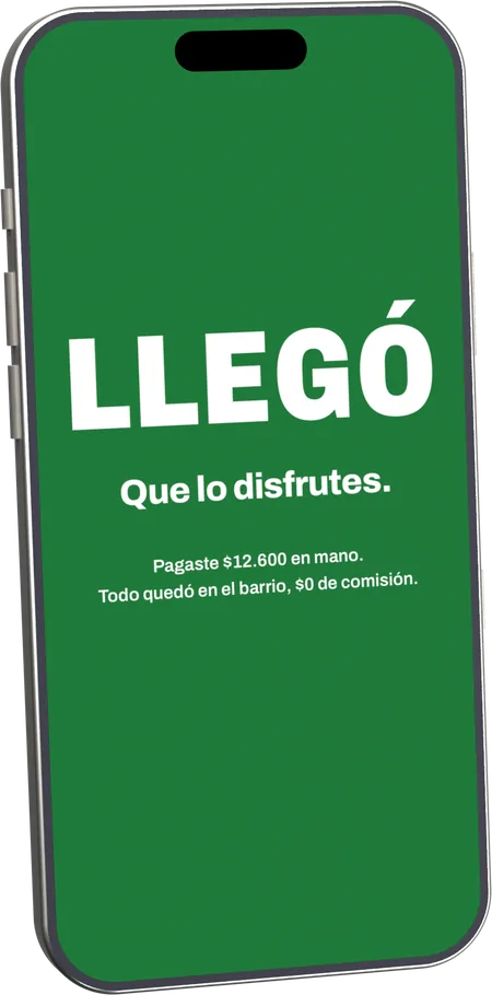 Pantalla de la app: Llegó.