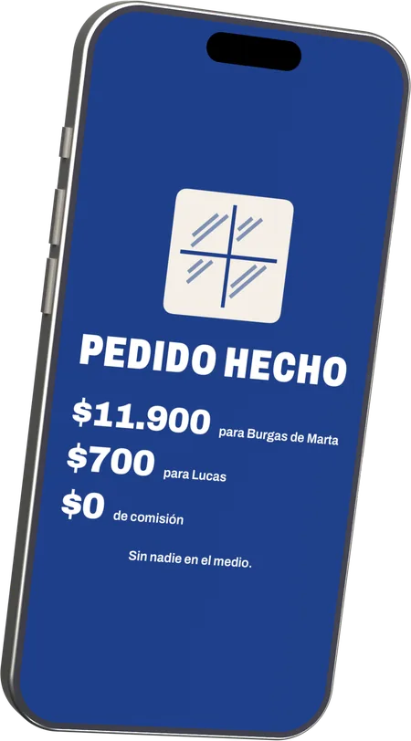 Pantalla de la app: Pedido hecho.